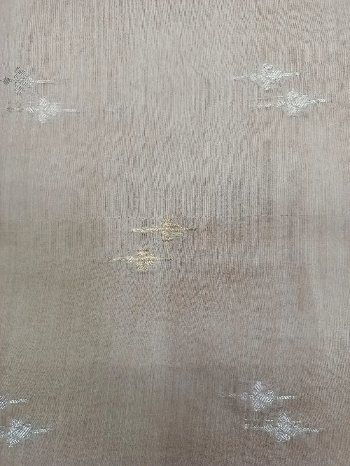 100% Pure Muga Tussar Silk Handloom With Minutely Woven Buttis