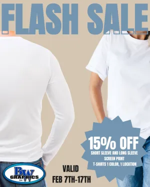 15% OFF SCREEN PRINT LONG SLEEVE TEES