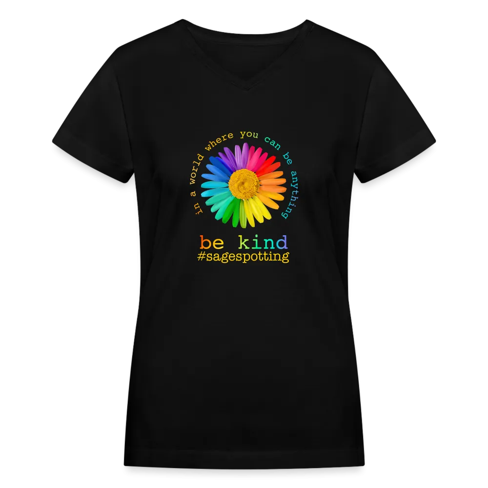 2024 *DAISY BE KIND* Rainbow Party Women's V-Neck T-Shirt