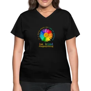 2024 *DAISY BE KIND* Rainbow Party Women's V-Neck T-Shirt