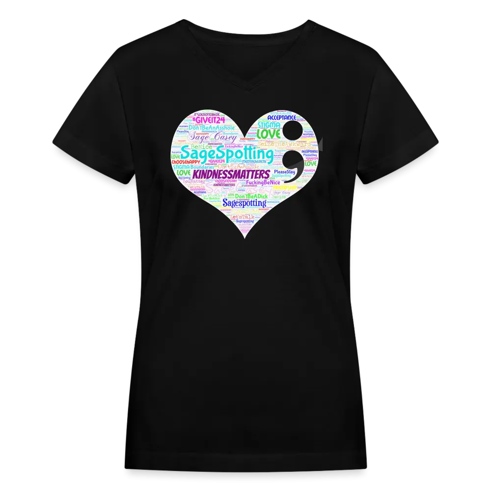 2024 *SWEARY HEART* Rainbow Party Women's V-Neck T-Shirt