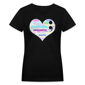2024 *SWEARY HEART* Rainbow Party Women's V-Neck T-Shirt