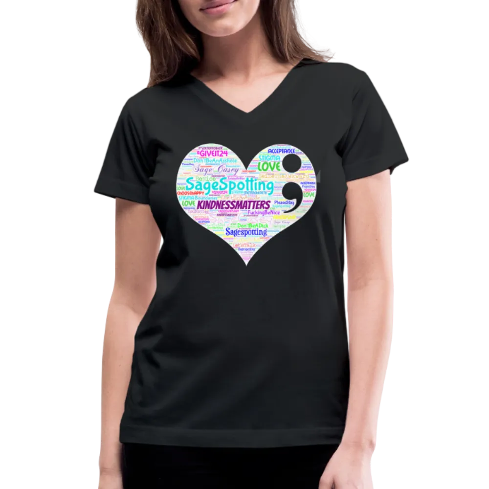 2024 *SWEARY HEART* Rainbow Party Women's V-Neck T-Shirt