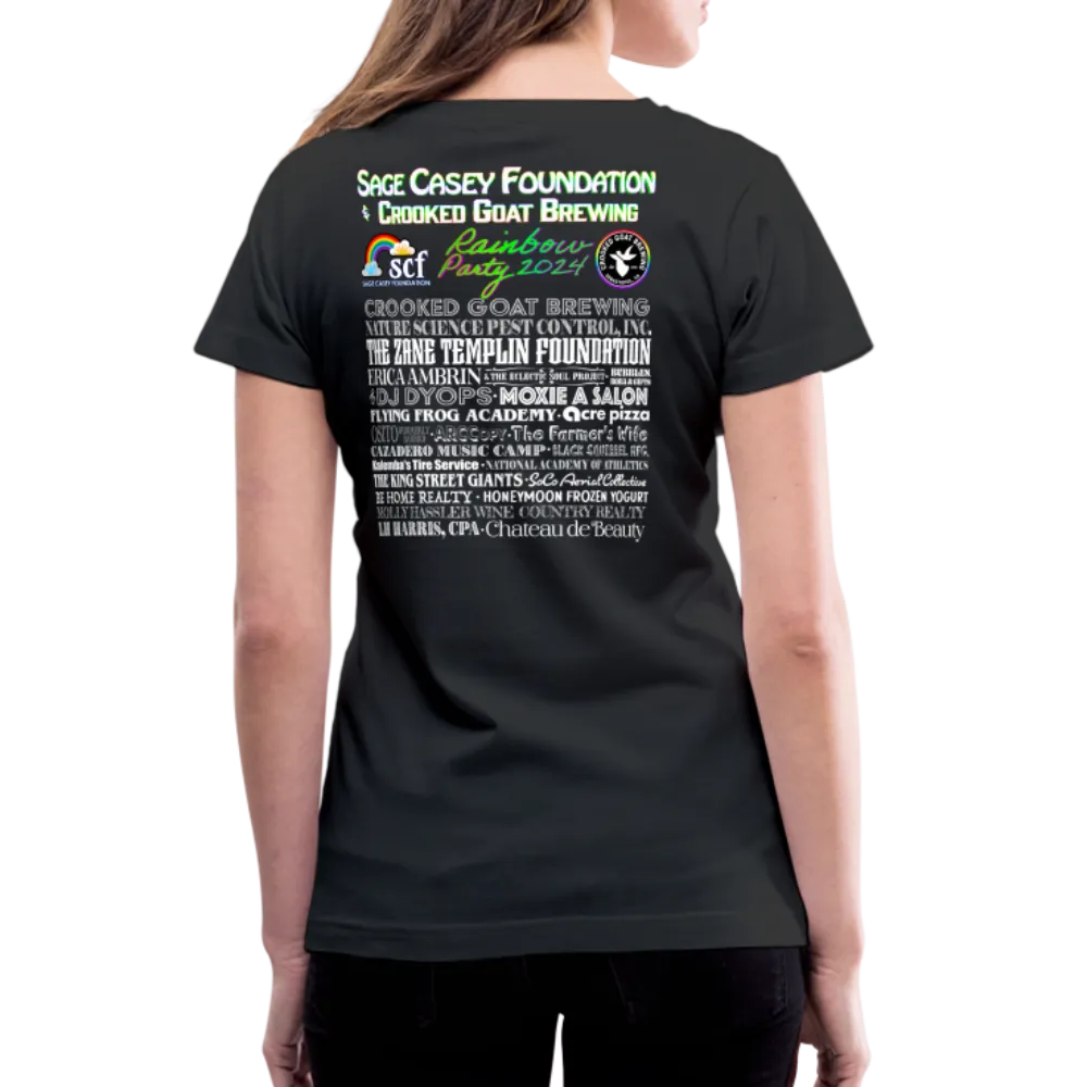2024 *SWEARY HEART* Rainbow Party Women's V-Neck T-Shirt