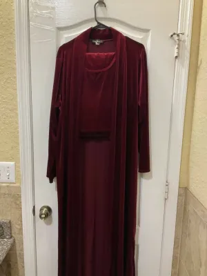 3 Piece Red Velvet Fit Set 2XL