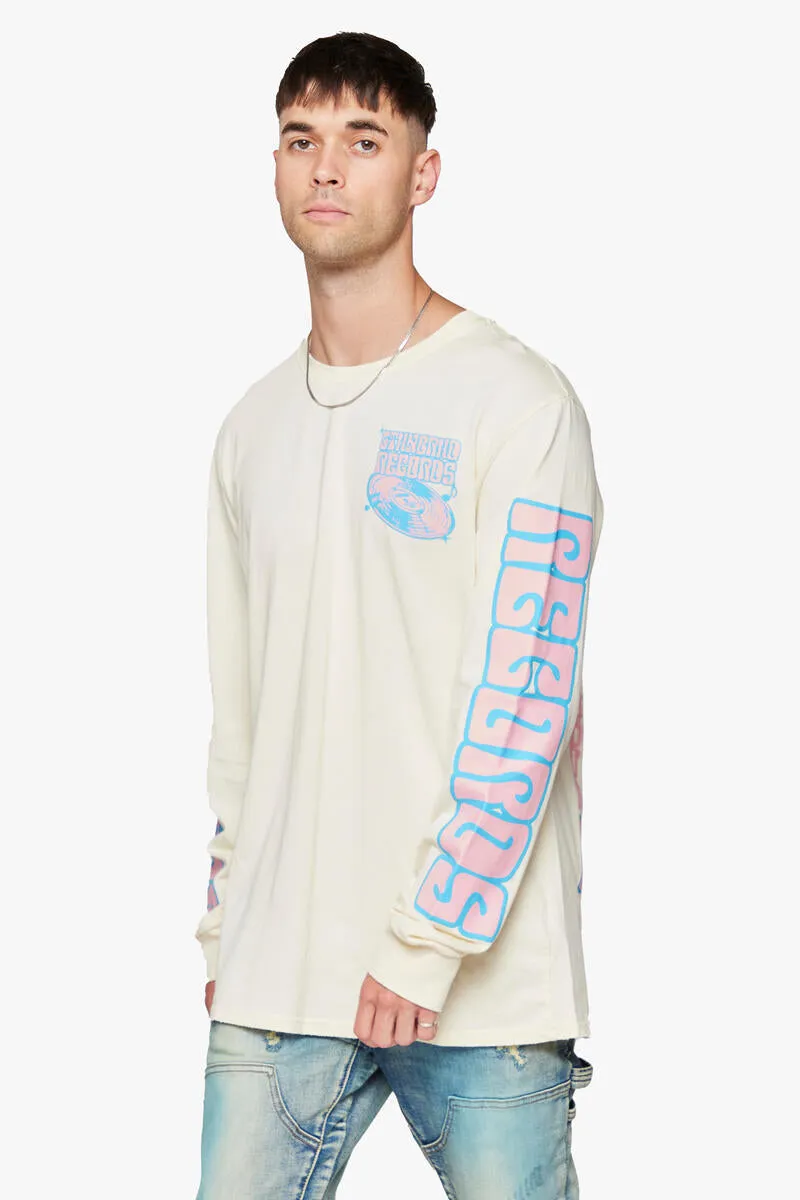 6th NBRHD 6TH RECORDS LONG SLEEVE TEE (CREAM)