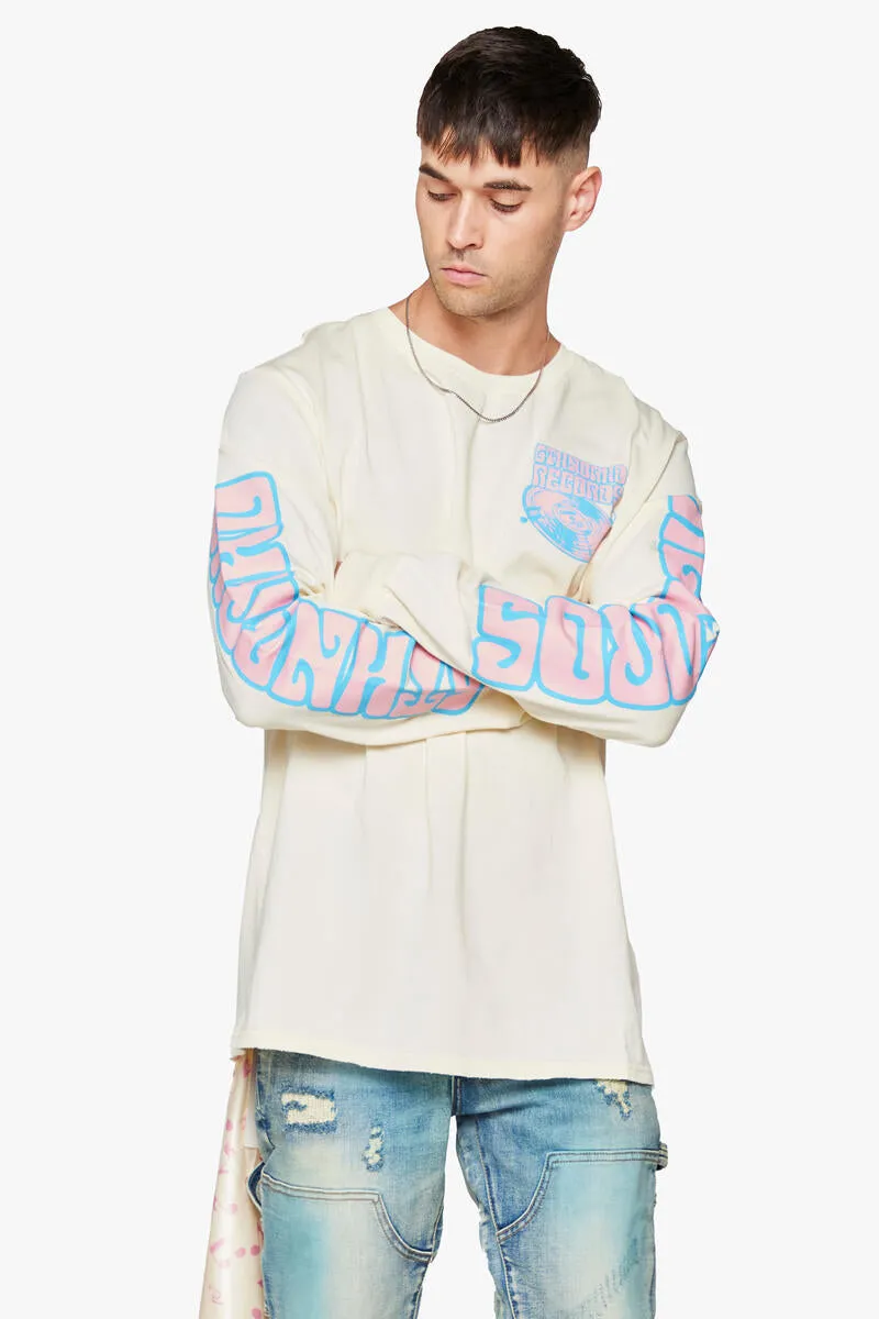 6th NBRHD 6TH RECORDS LONG SLEEVE TEE (CREAM)