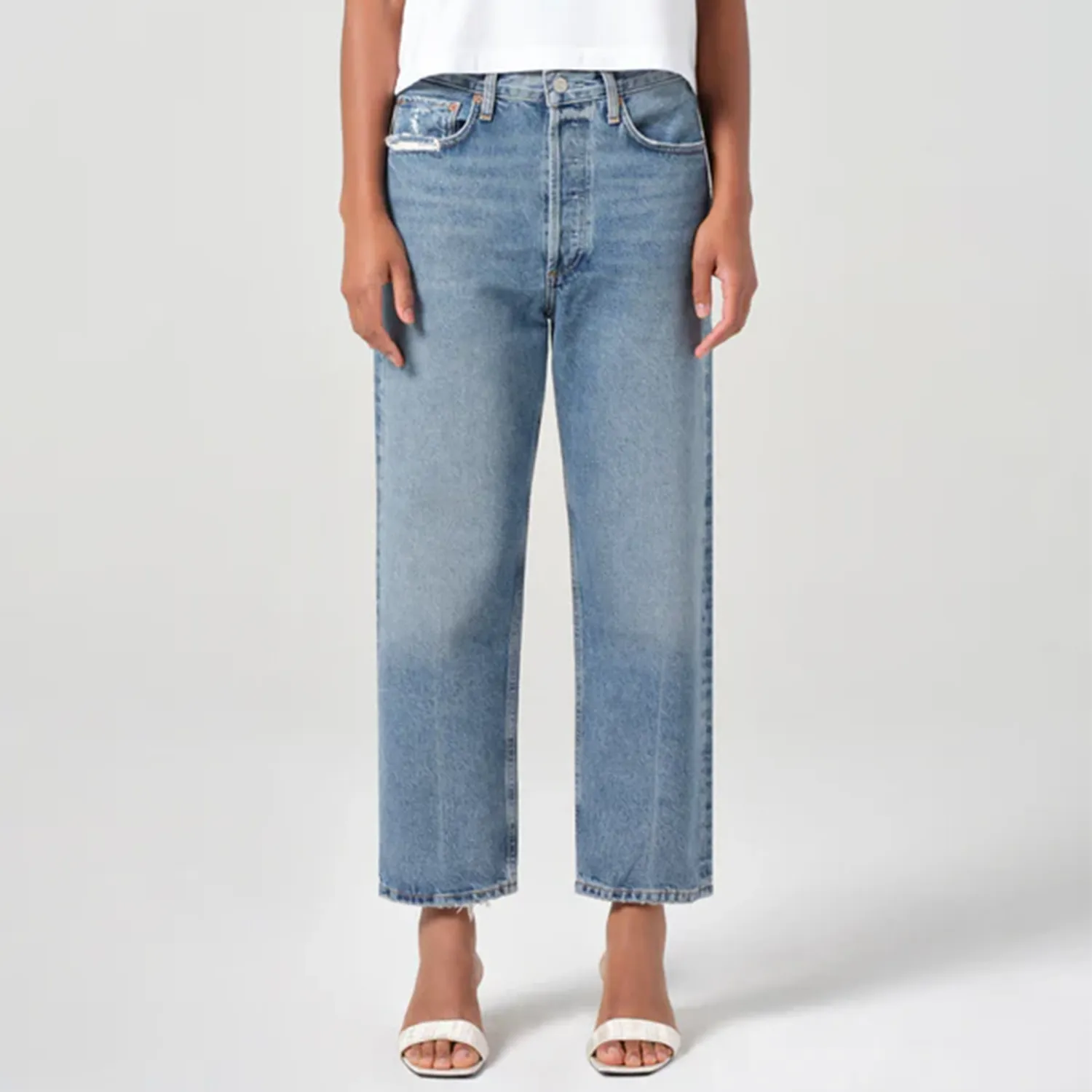 90's Crop Mid Rise Loose Straight in Hooked (Organic)