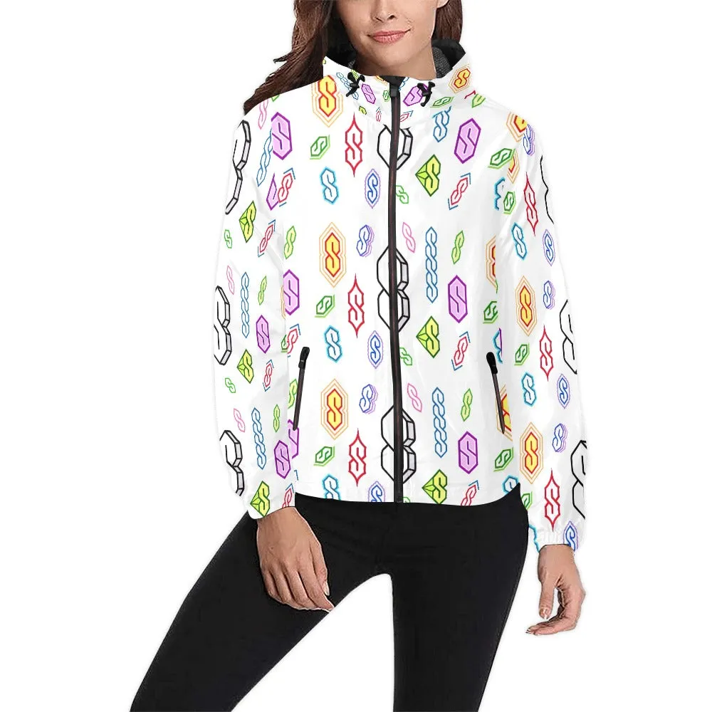 90s Graffiti Super S Unisex All Over Print  Hooded Windbreaker