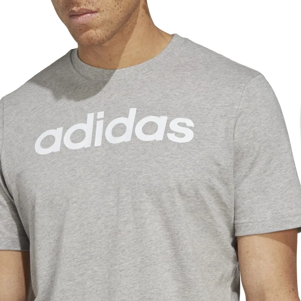 Adidas Mens Essentials Linear Single Jersey Tee