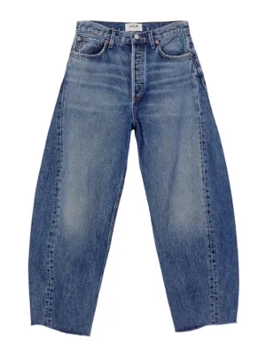 Agolde Luna Pieced Jean in Control Dark Indigo