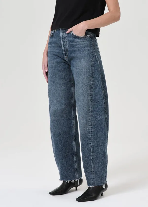 Agolde Luna Pieced Jean in Control Dark Indigo