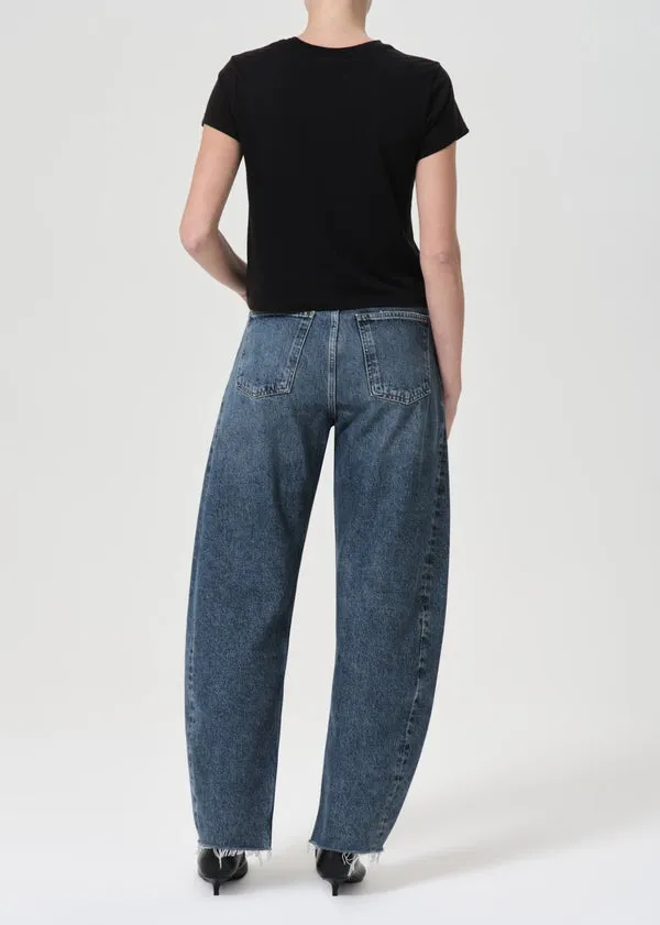 Agolde Luna Pieced Jean in Control Dark Indigo