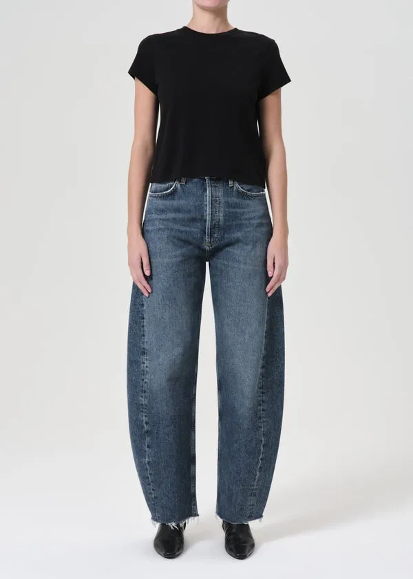Agolde Luna Pieced Jean in Control Dark Indigo