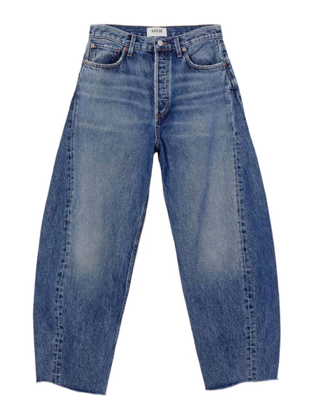 Agolde Luna Pieced Jean in Control Dark Indigo