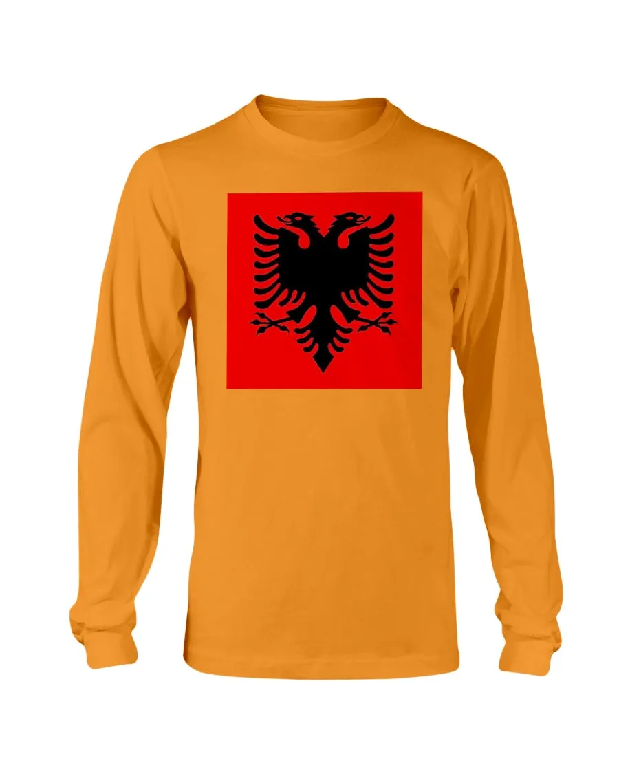 Albania Flag Gildan Long Sleeve T-Shirt