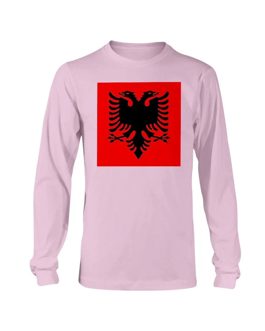 Albania Flag Gildan Long Sleeve T-Shirt