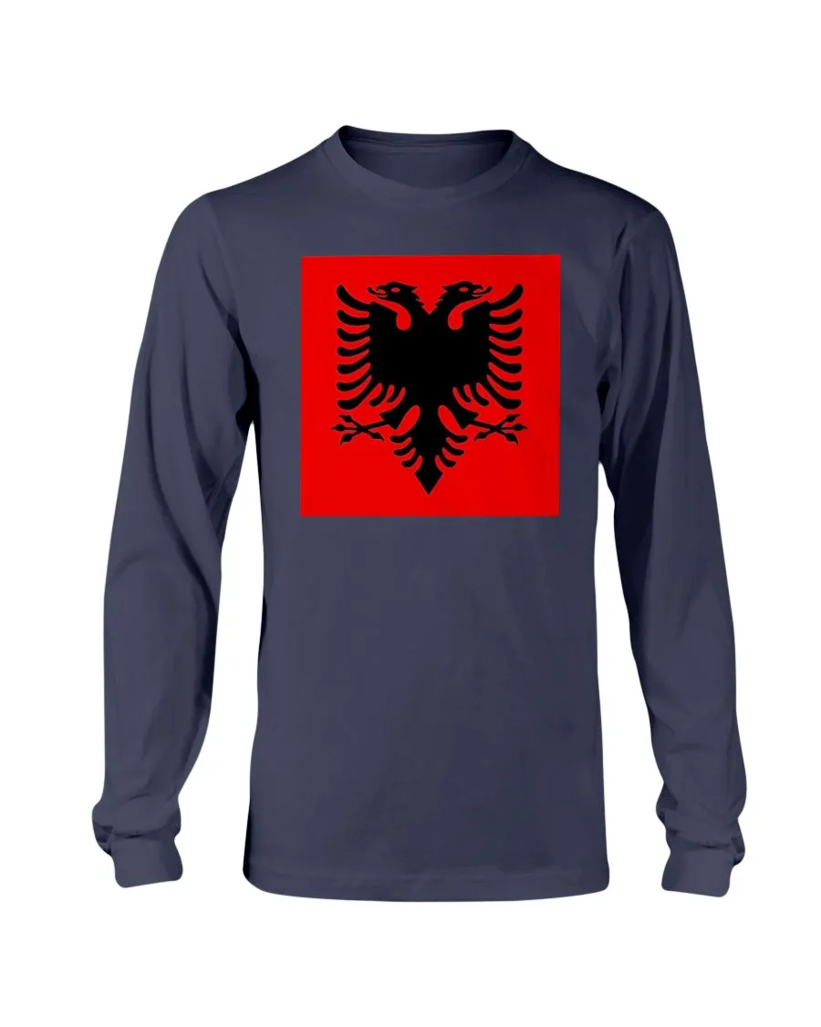 Albania Flag Gildan Long Sleeve T-Shirt