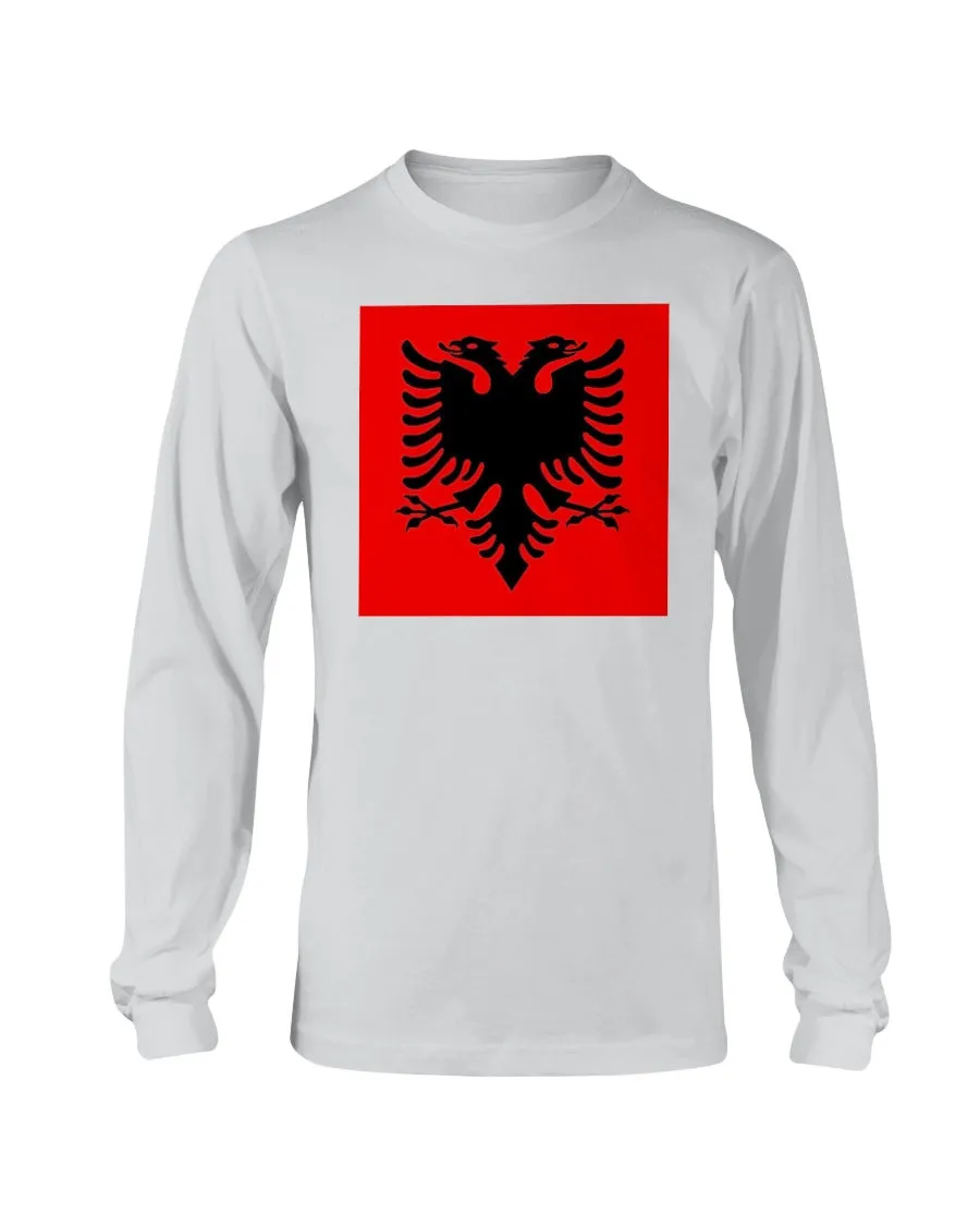 Albania Flag Gildan Long Sleeve T-Shirt