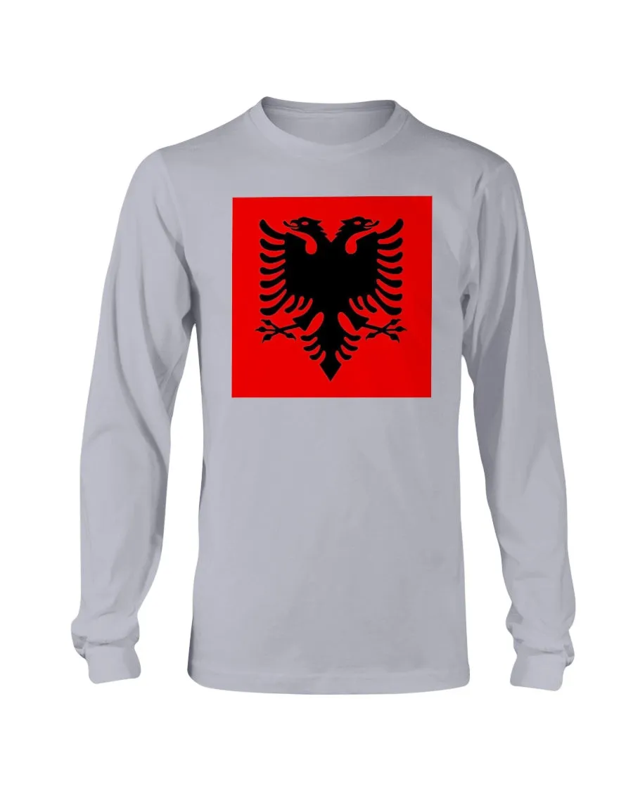 Albania Flag Gildan Long Sleeve T-Shirt