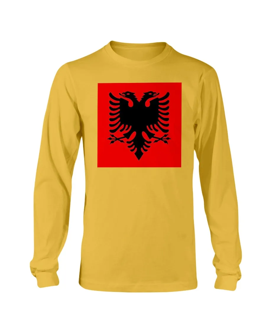 Albania Flag Gildan Long Sleeve T-Shirt