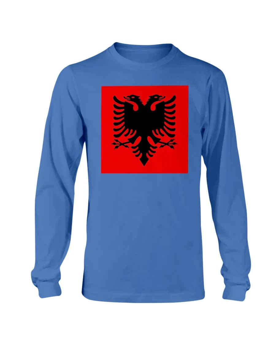 Albania Flag Gildan Long Sleeve T-Shirt