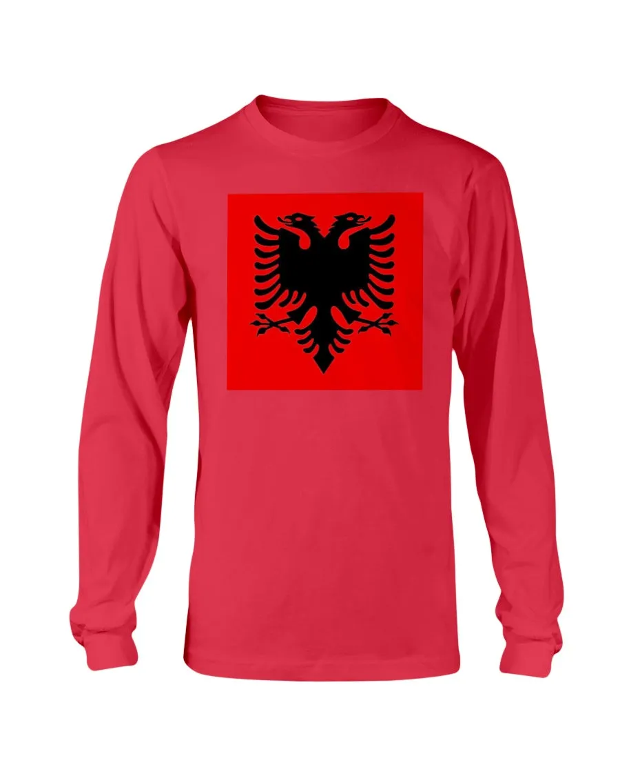Albania Flag Gildan Long Sleeve T-Shirt