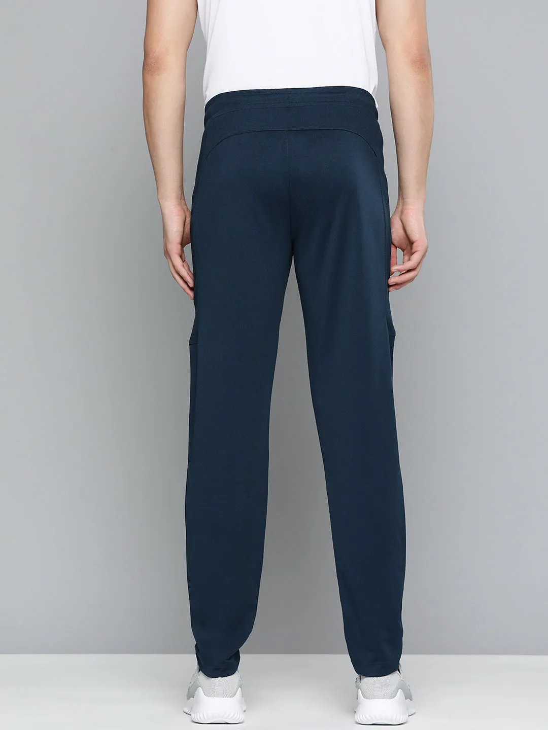 Alcis Men Navy Blue Solid Slim Fit Track Pants