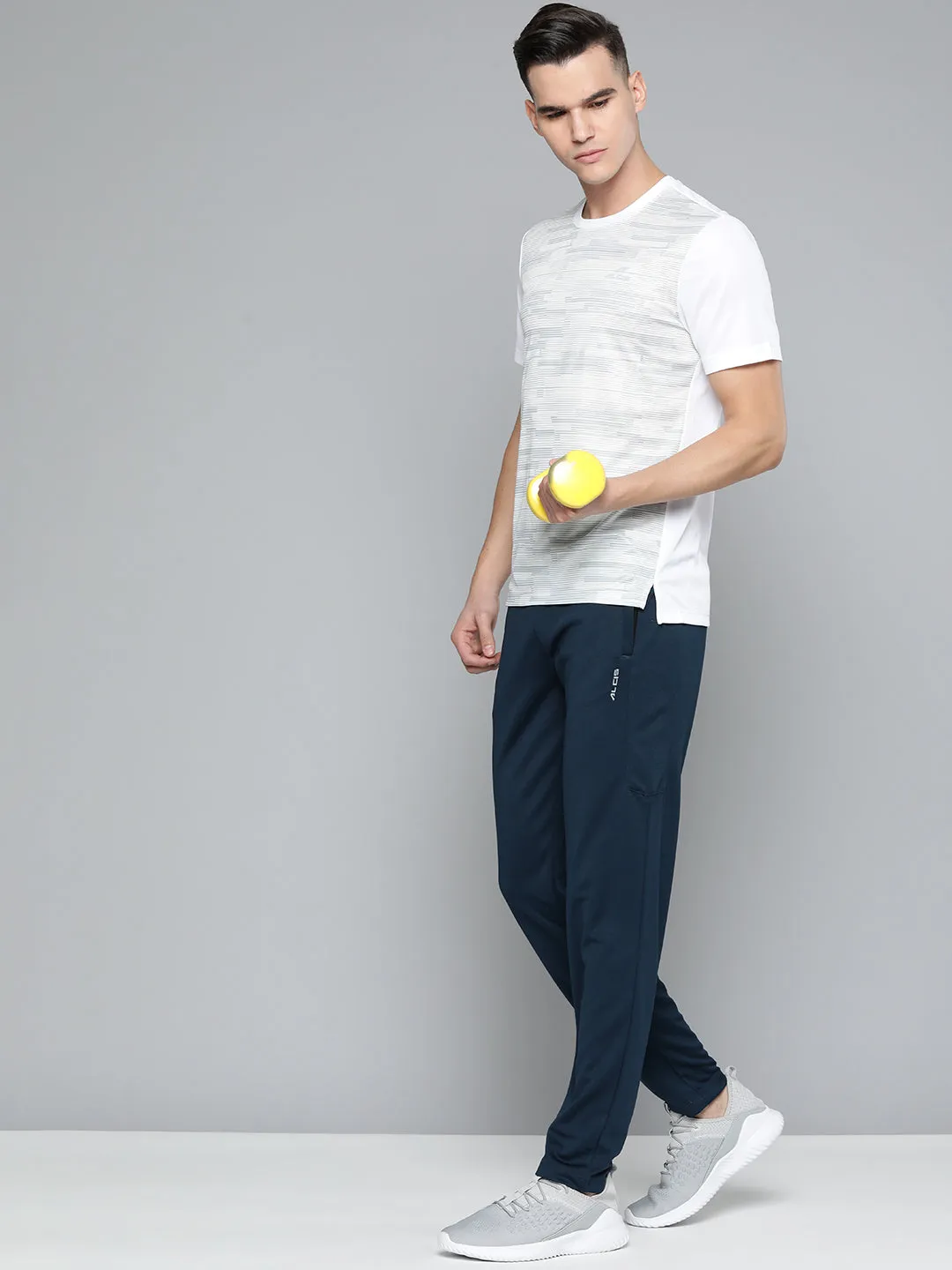Alcis Men Navy Blue Solid Slim Fit Track Pants