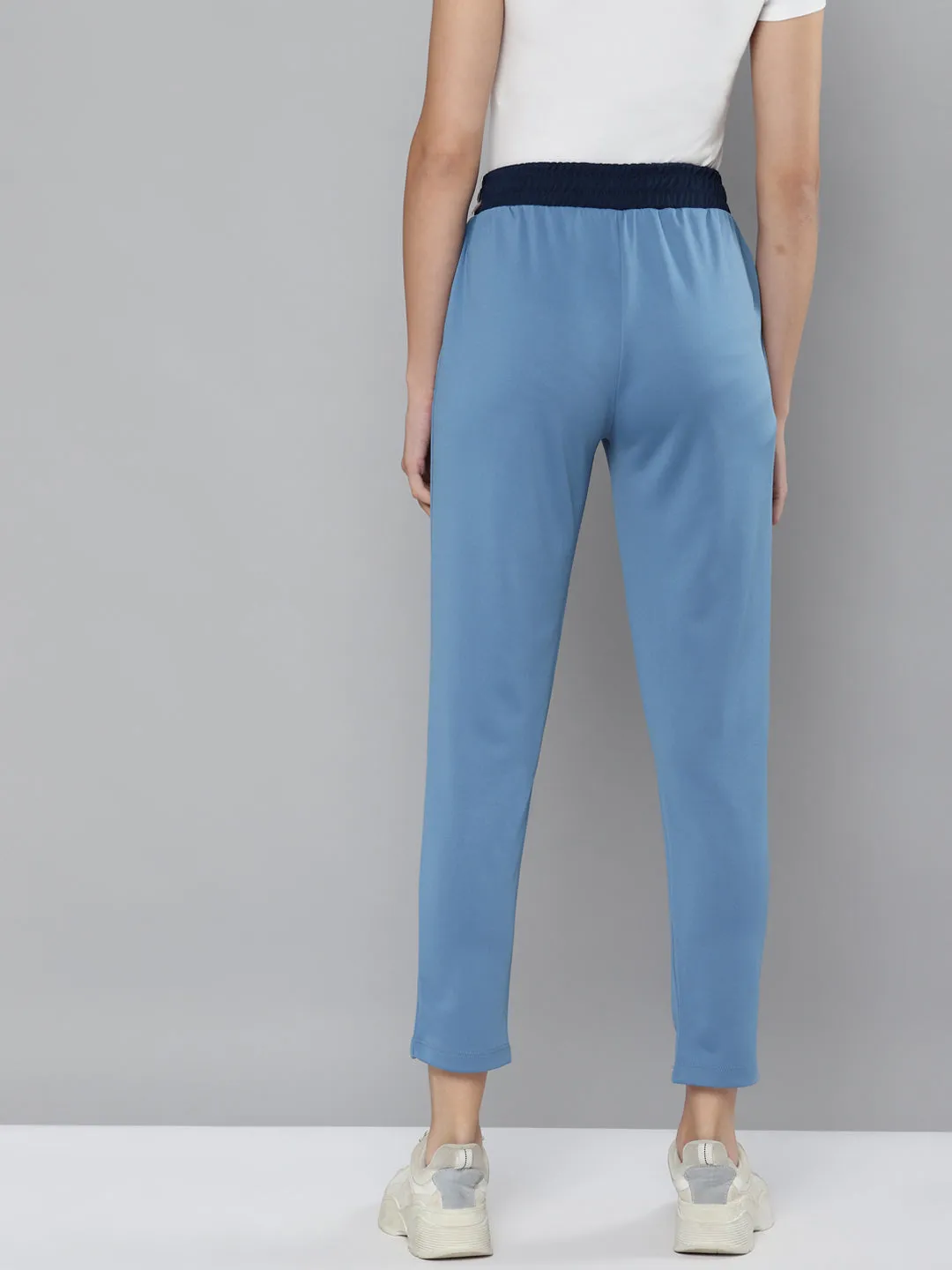 Alcis Women Blue Solid Slim Fit Track Pants