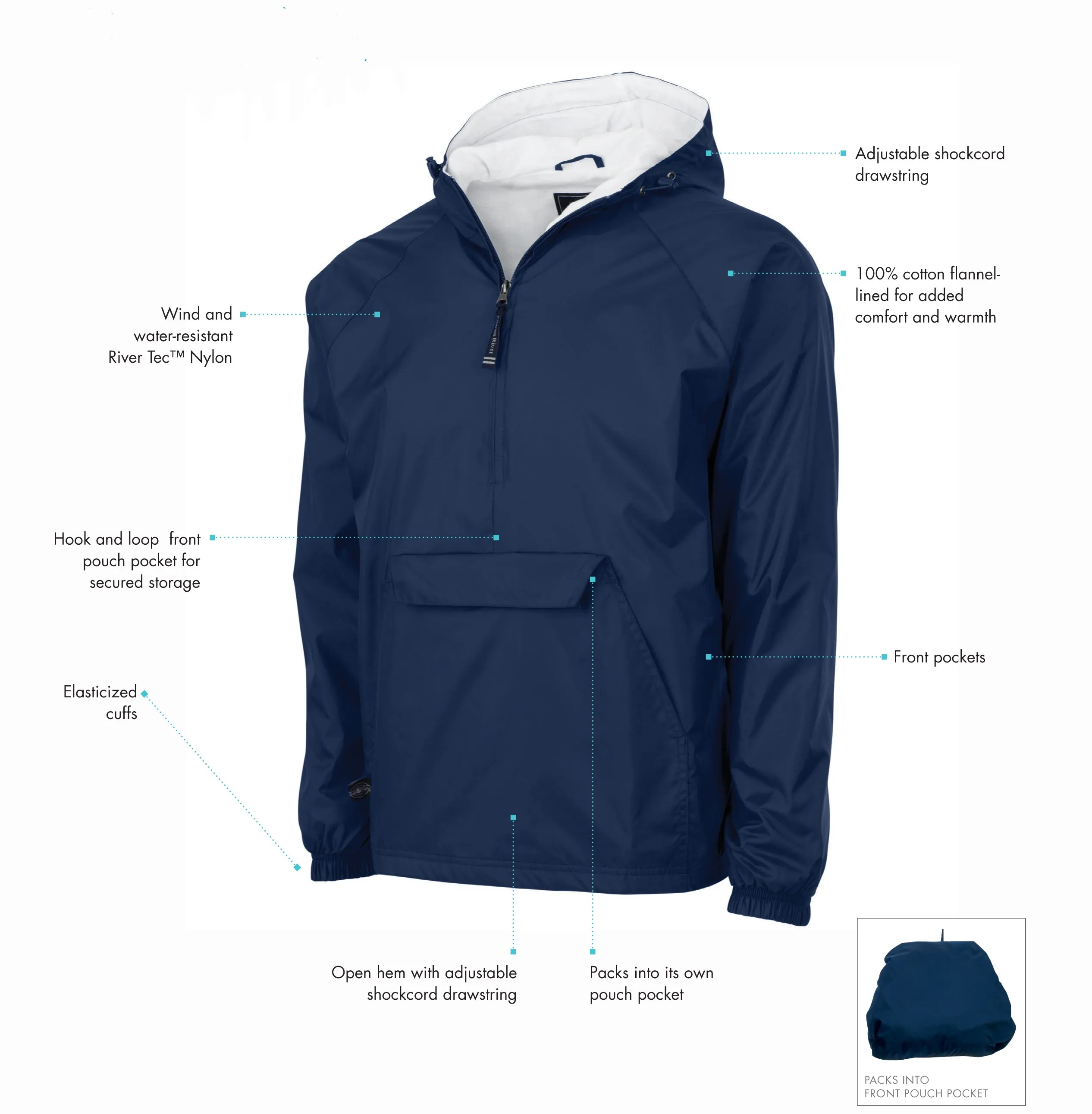 Alpha Gamma Rho Flannel Lined Windbreaker