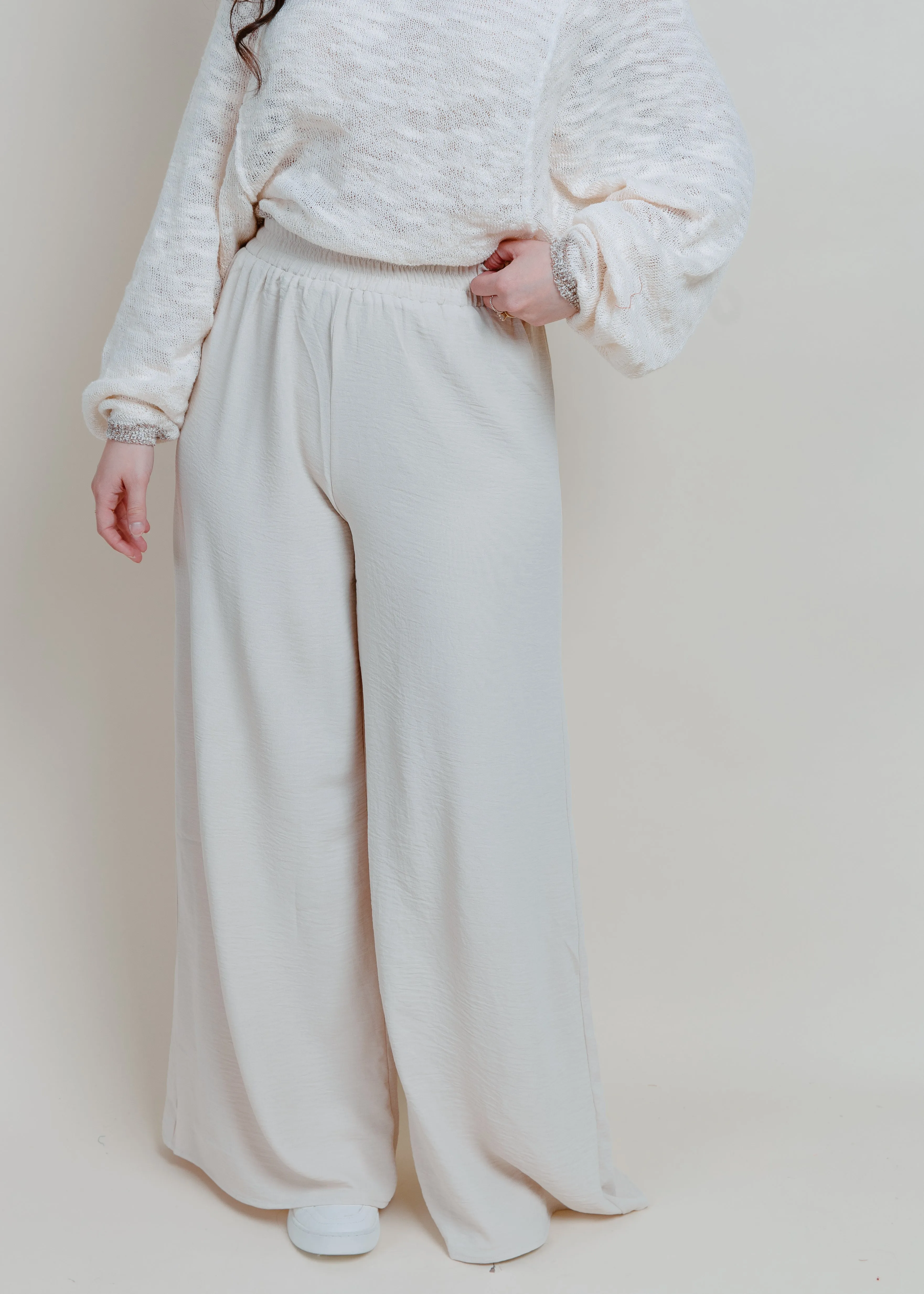 Amanda Wide Leg Pants - Stone