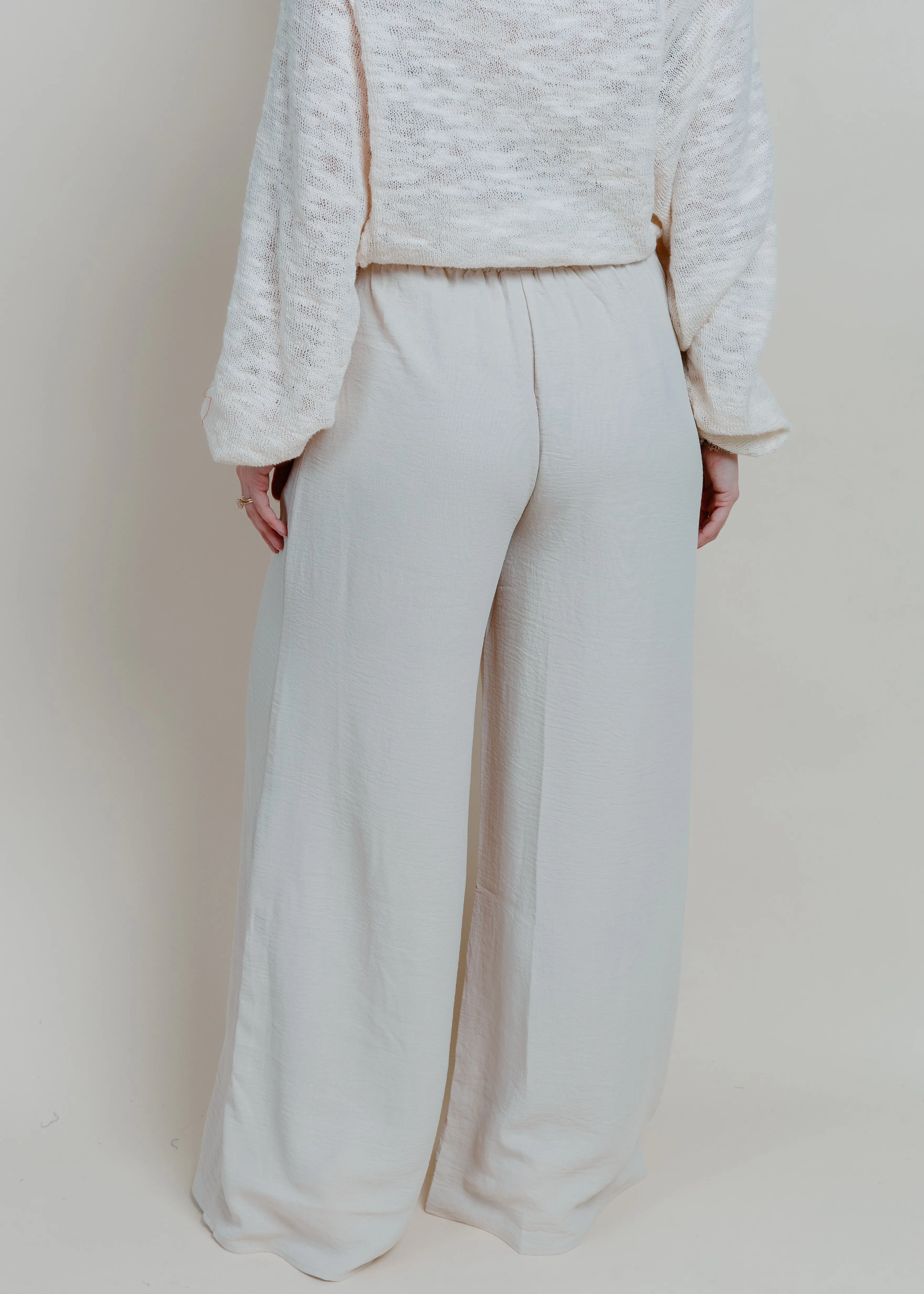 Amanda Wide Leg Pants - Stone