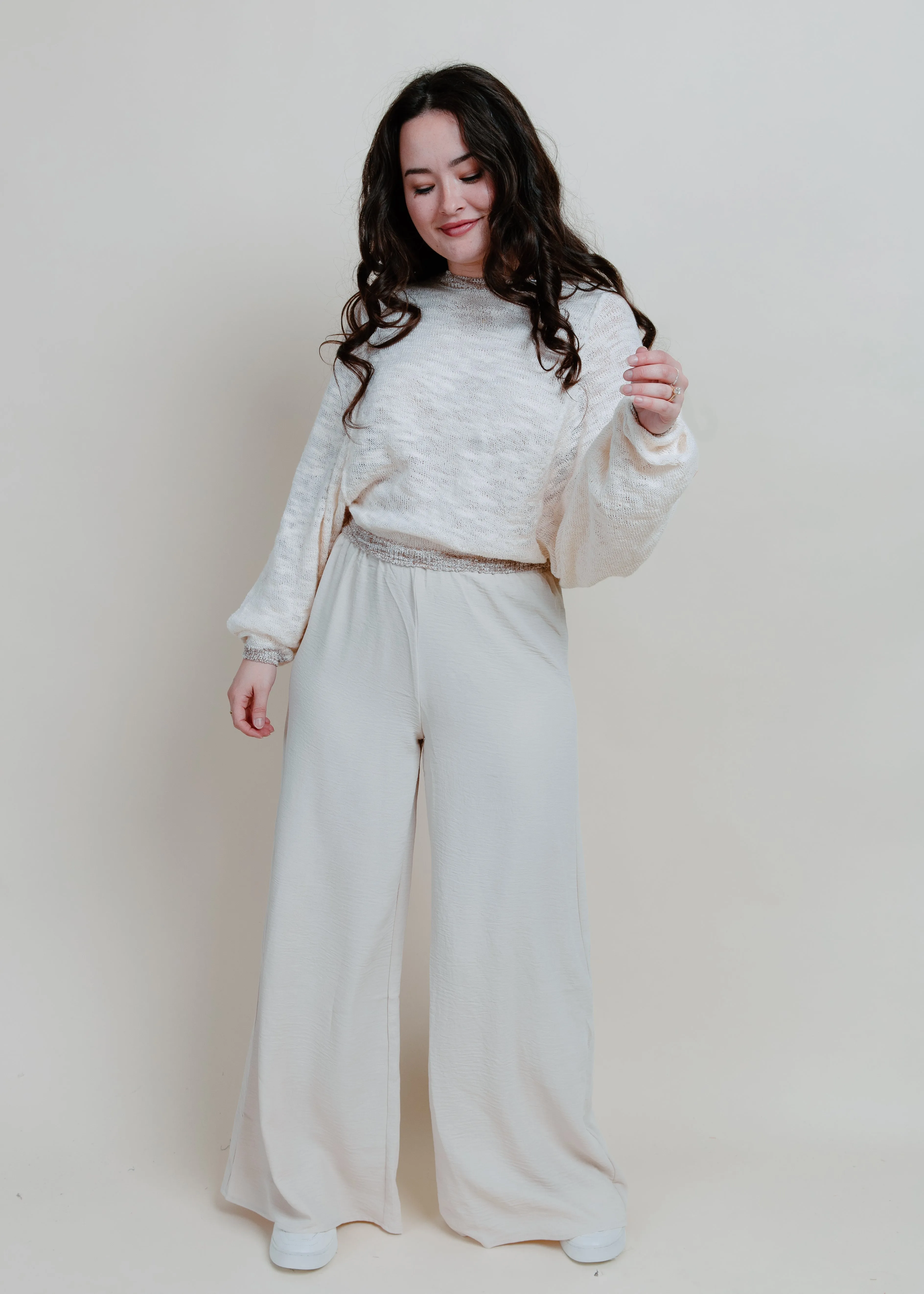 Amanda Wide Leg Pants - Stone