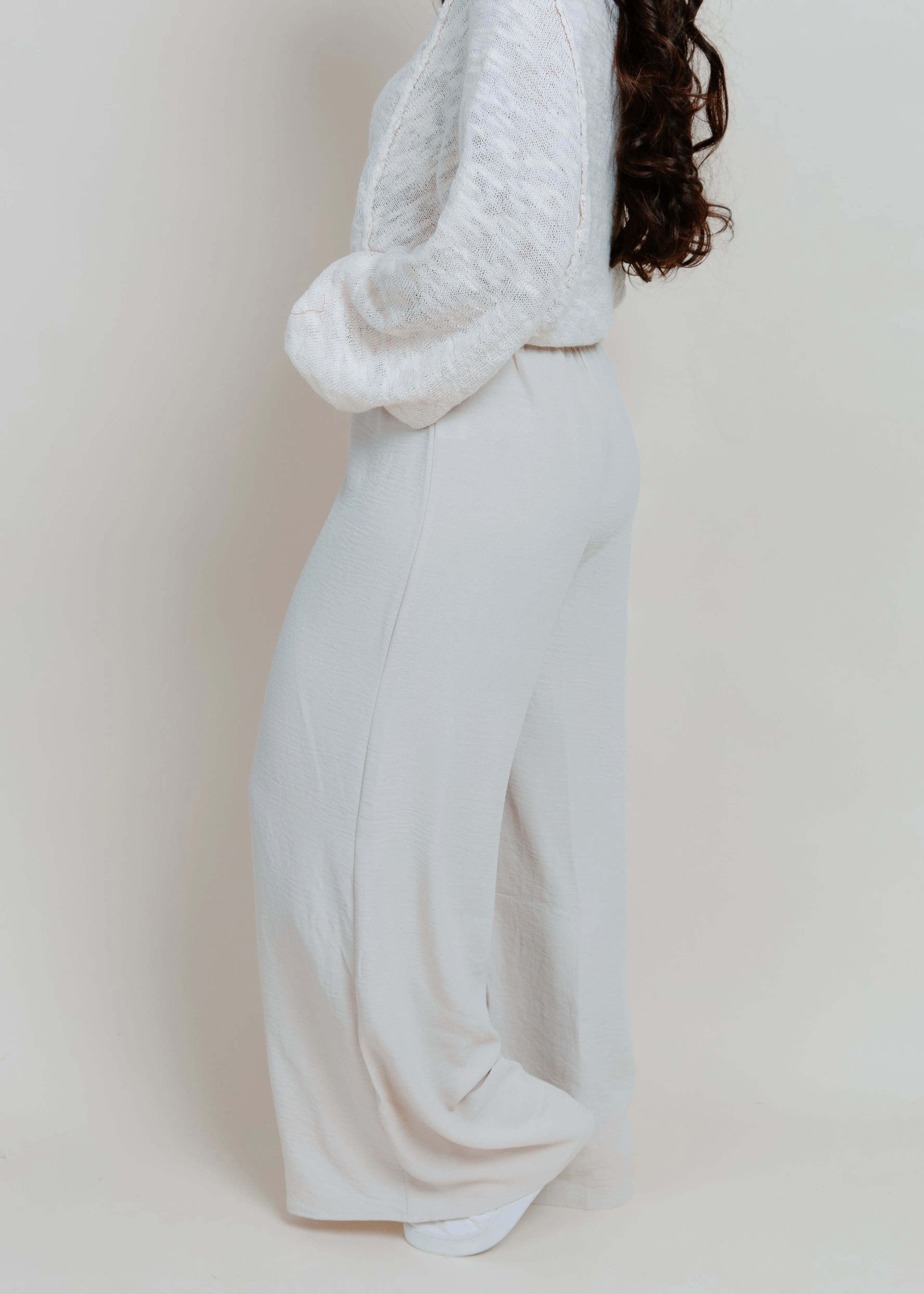 Amanda Wide Leg Pants - Stone