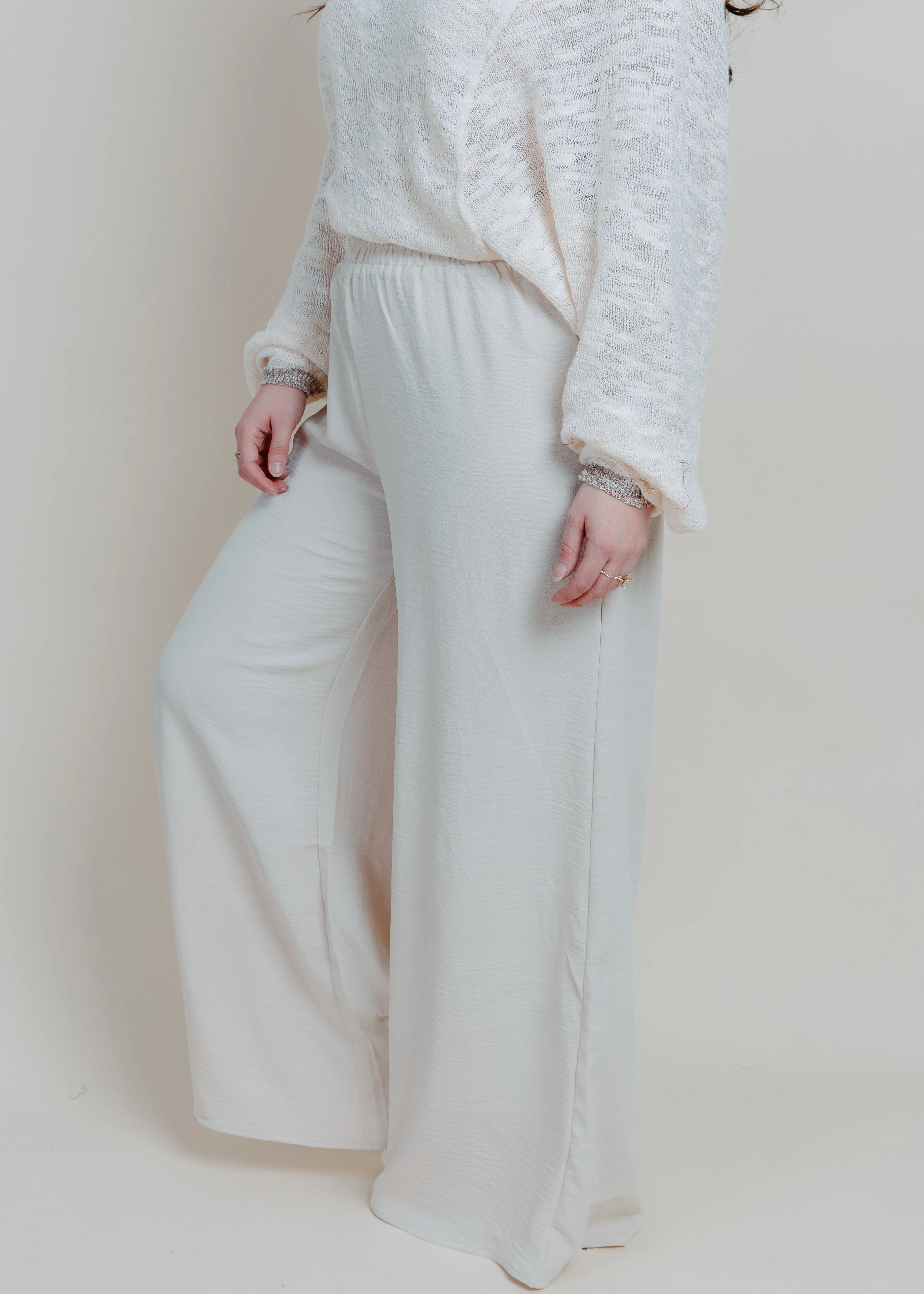 Amanda Wide Leg Pants - Stone