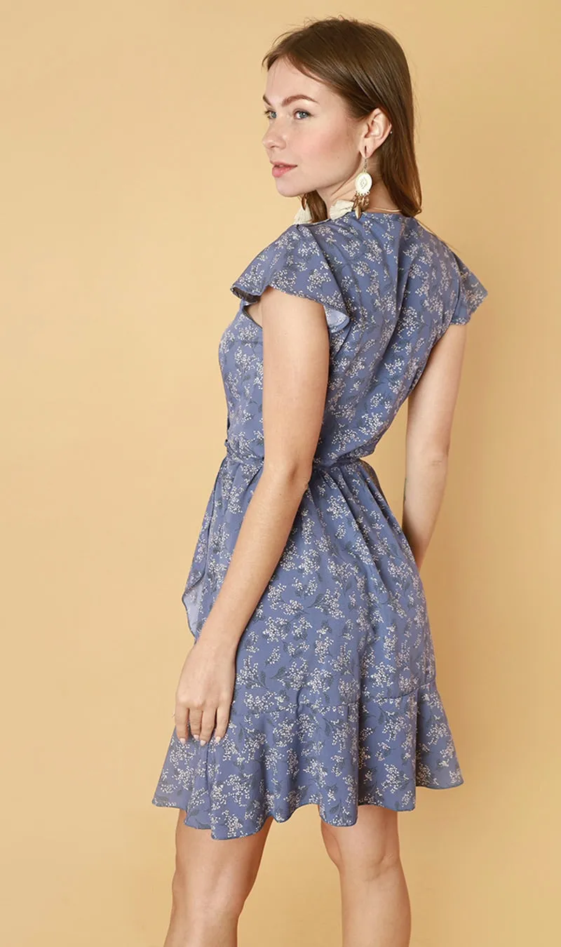 AMBROSIA Wraparound Dress (Blue Iris)