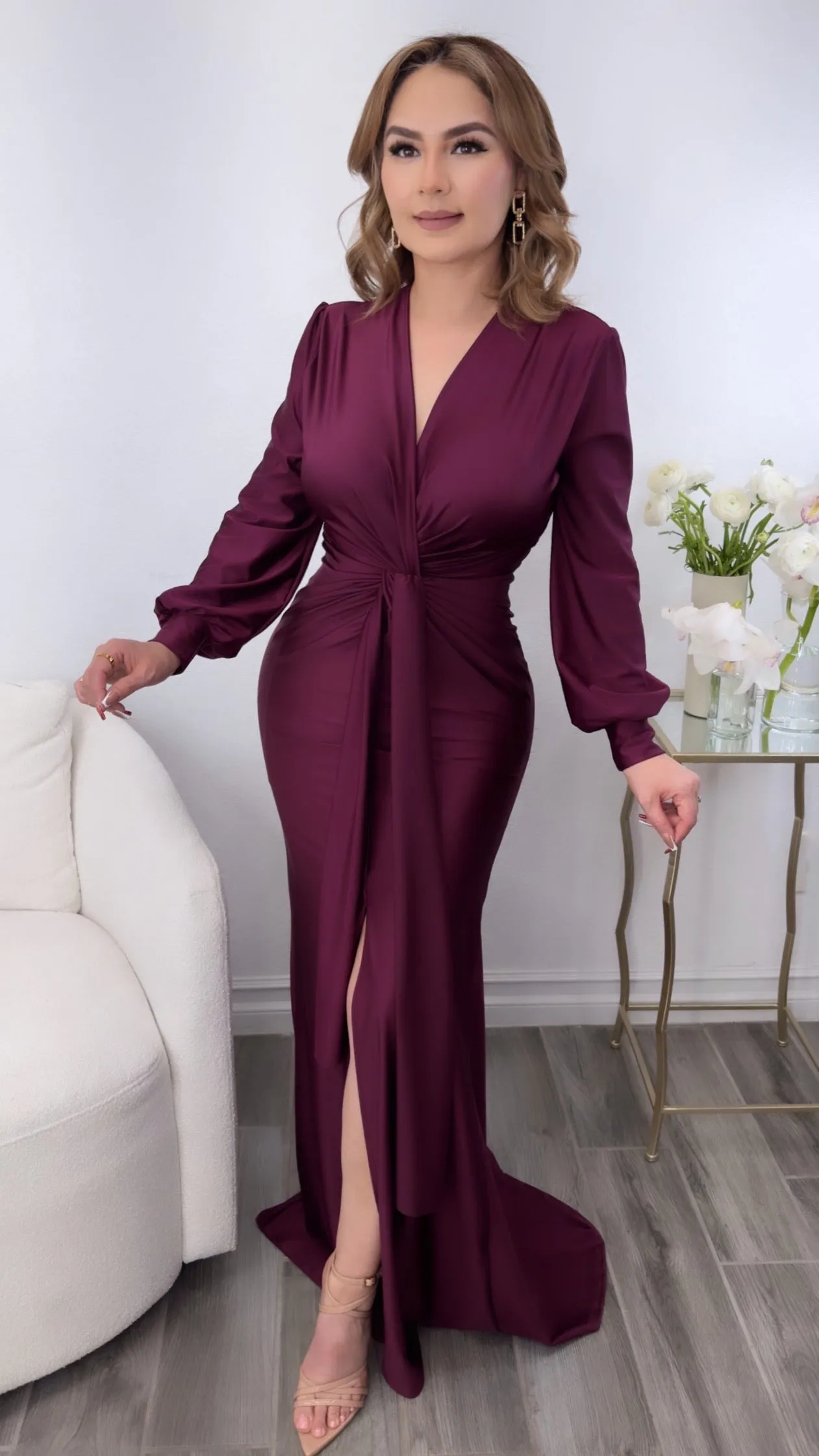 ANGELA PLUM DRESS