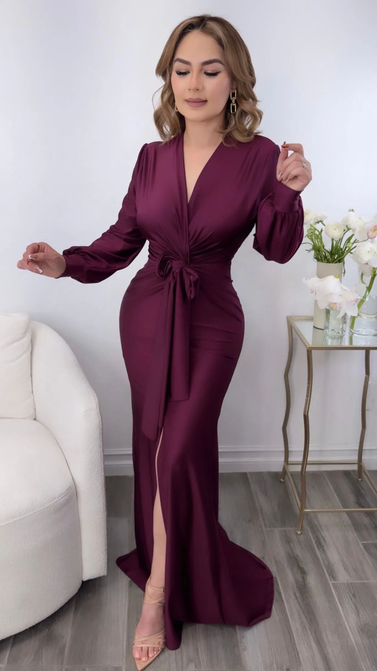 ANGELA PLUM DRESS