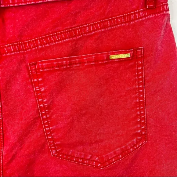 Anne Klein Jeans Women’s Pleated Belted Red Shorts/Sz:12/NWT