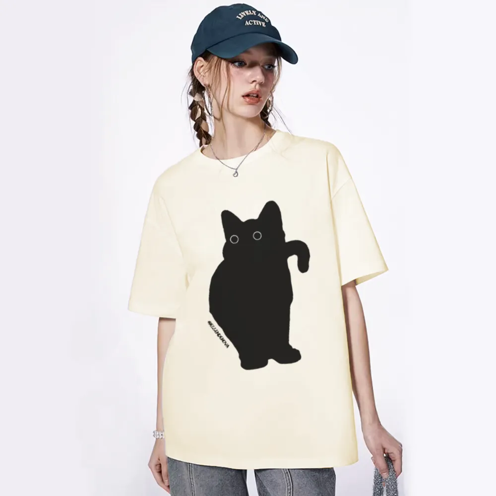 Apathy Little Black Cat T-shirt