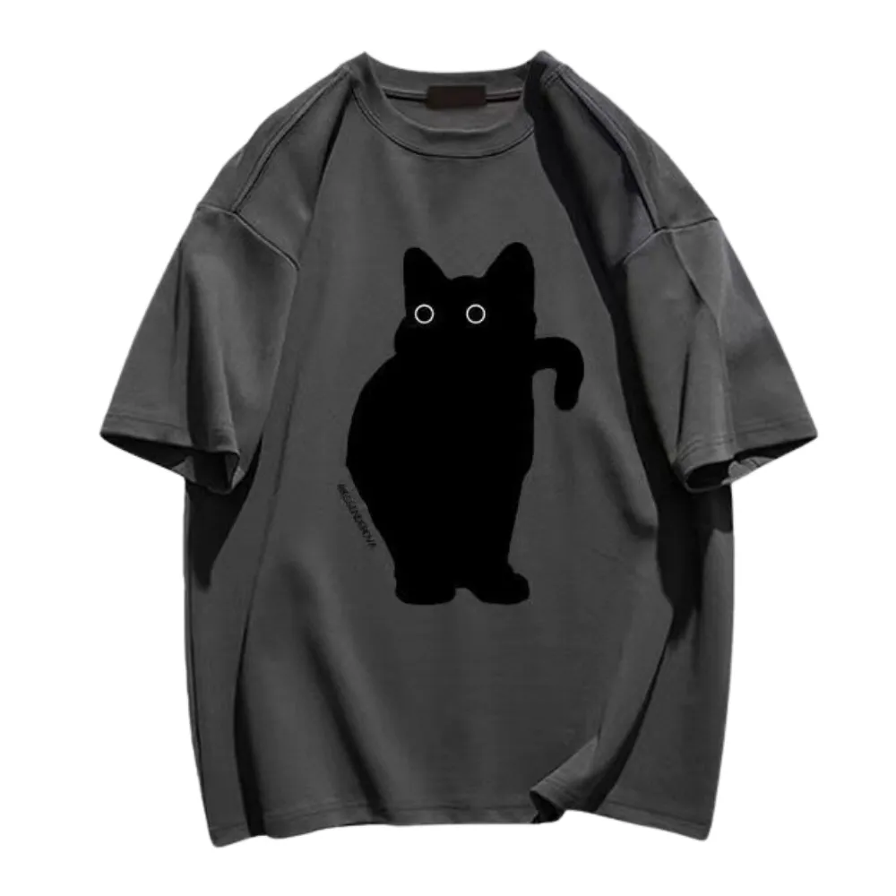 Apathy Little Black Cat T-shirt