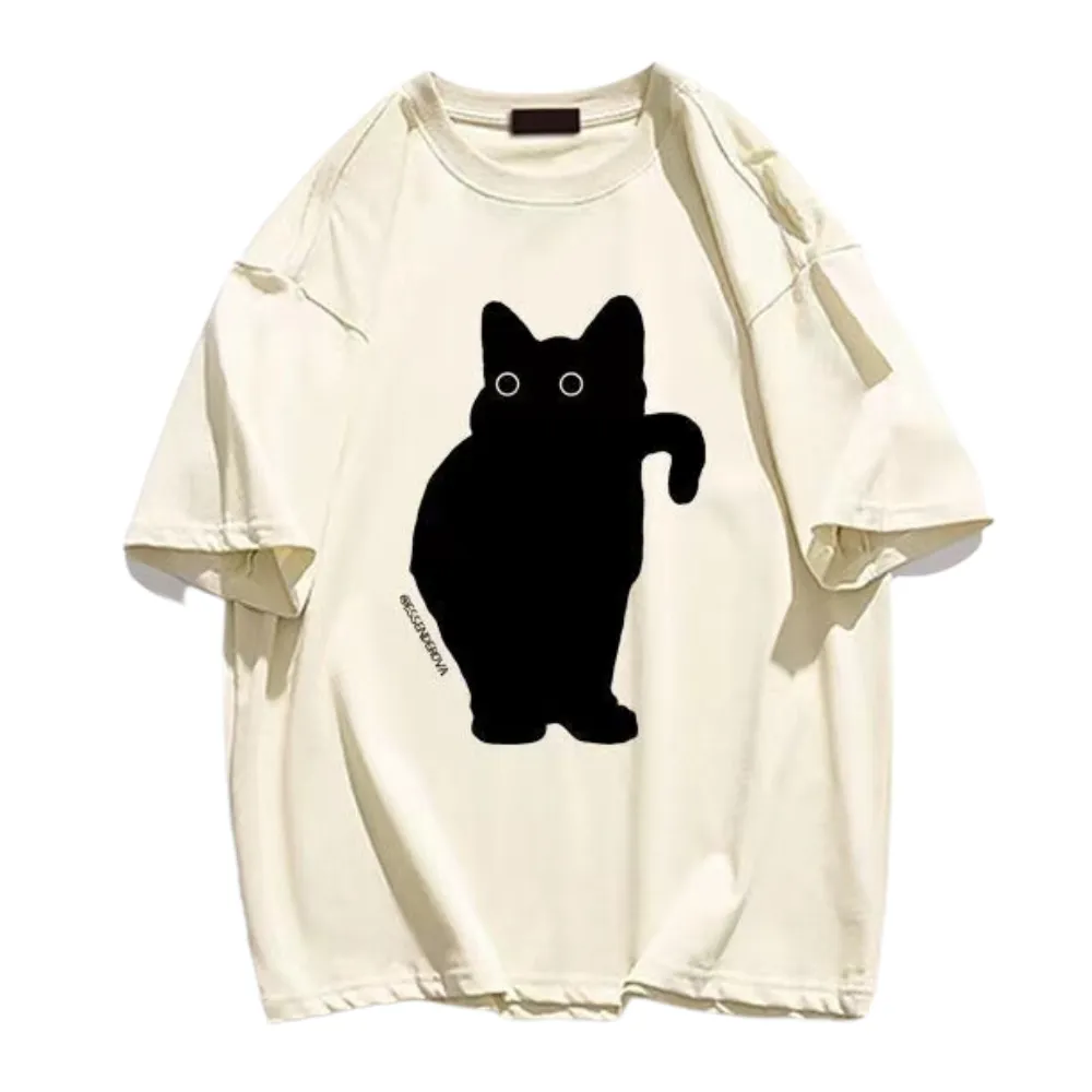 Apathy Little Black Cat T-shirt