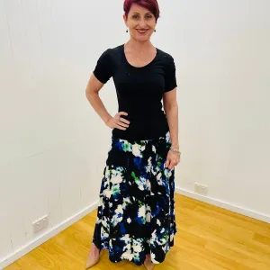 Arulean Print Long Classic A-Line Skirt