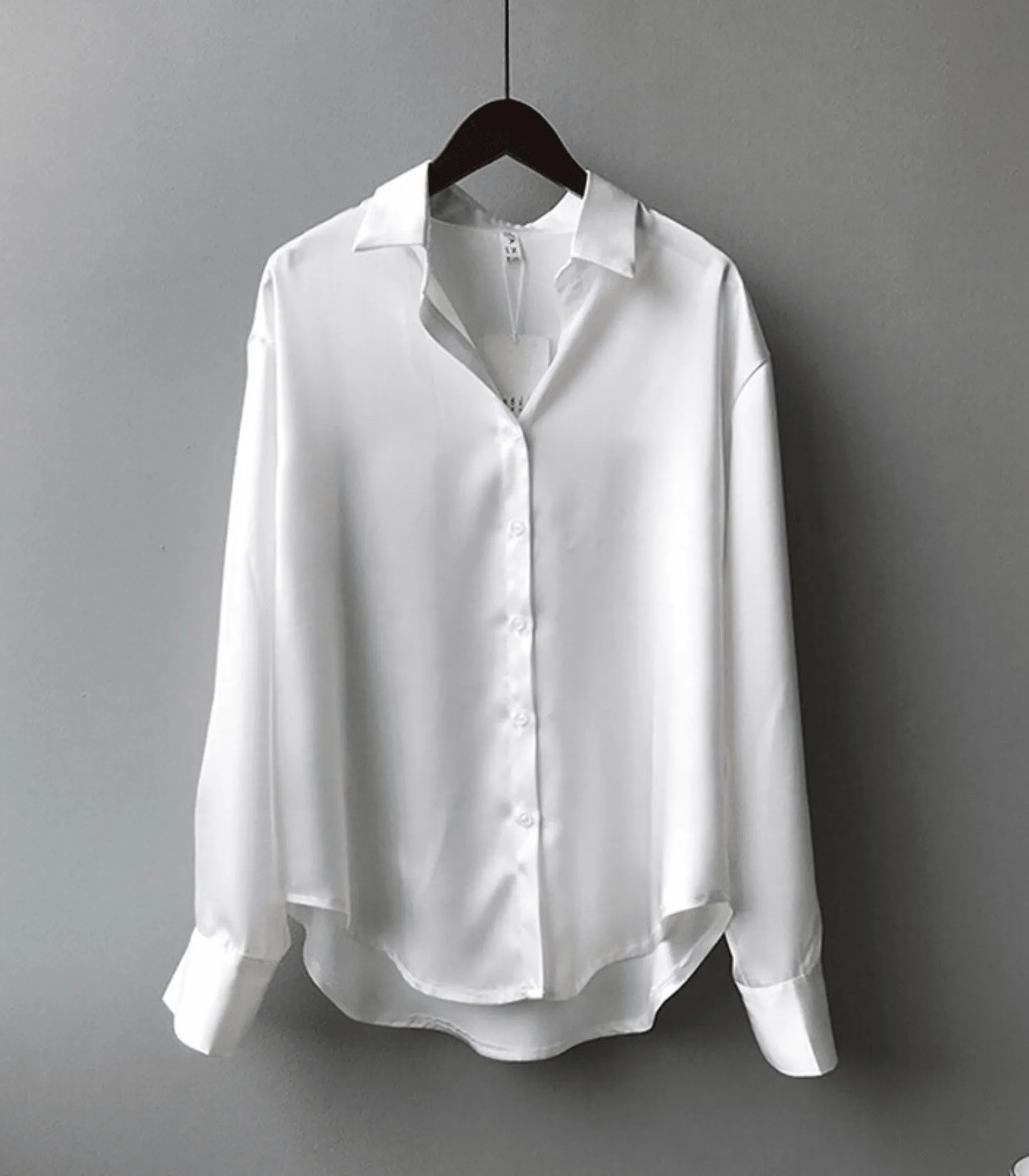 Avencea Buttoned Satin Silk Blouse
