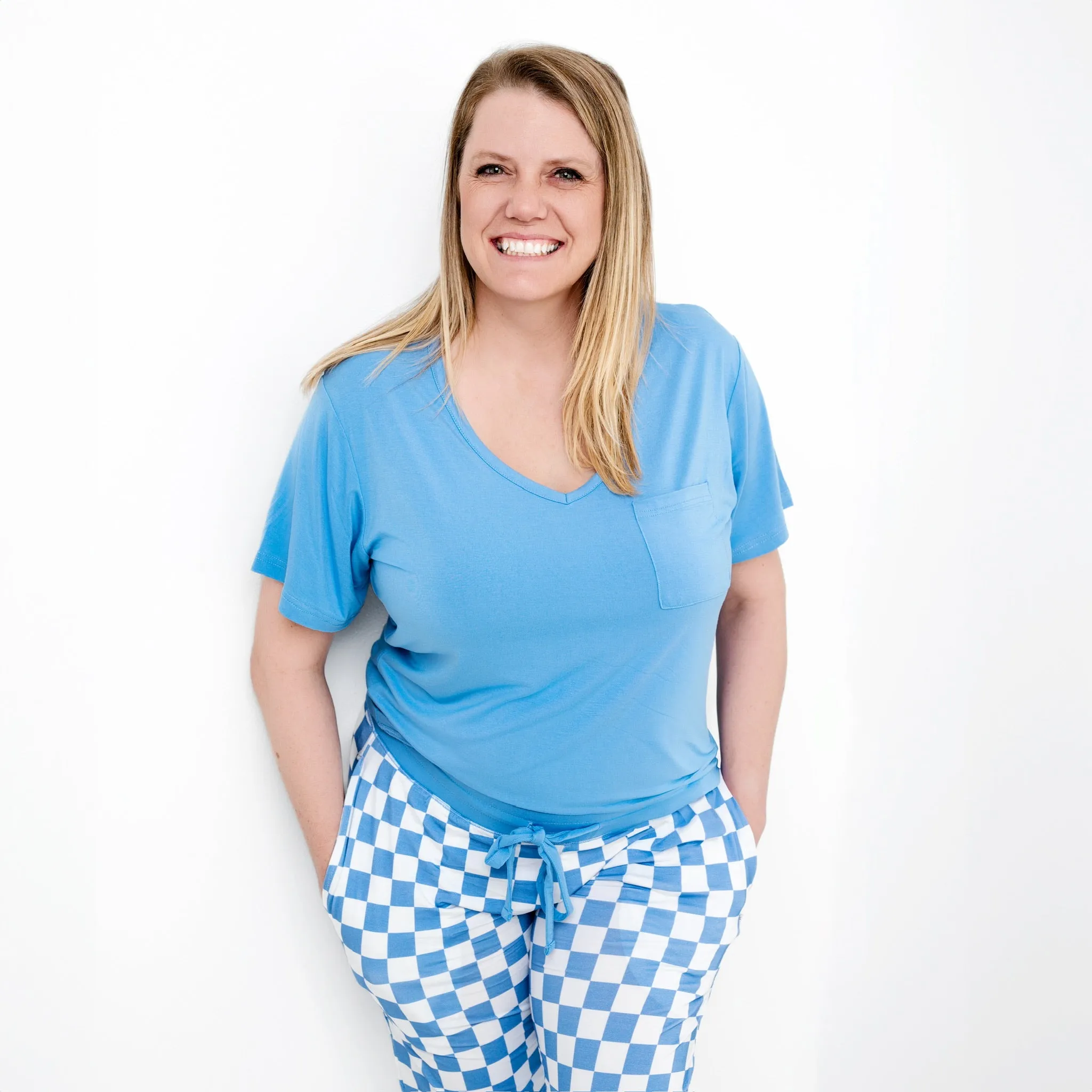 Azure Short Sleeve V-Neck