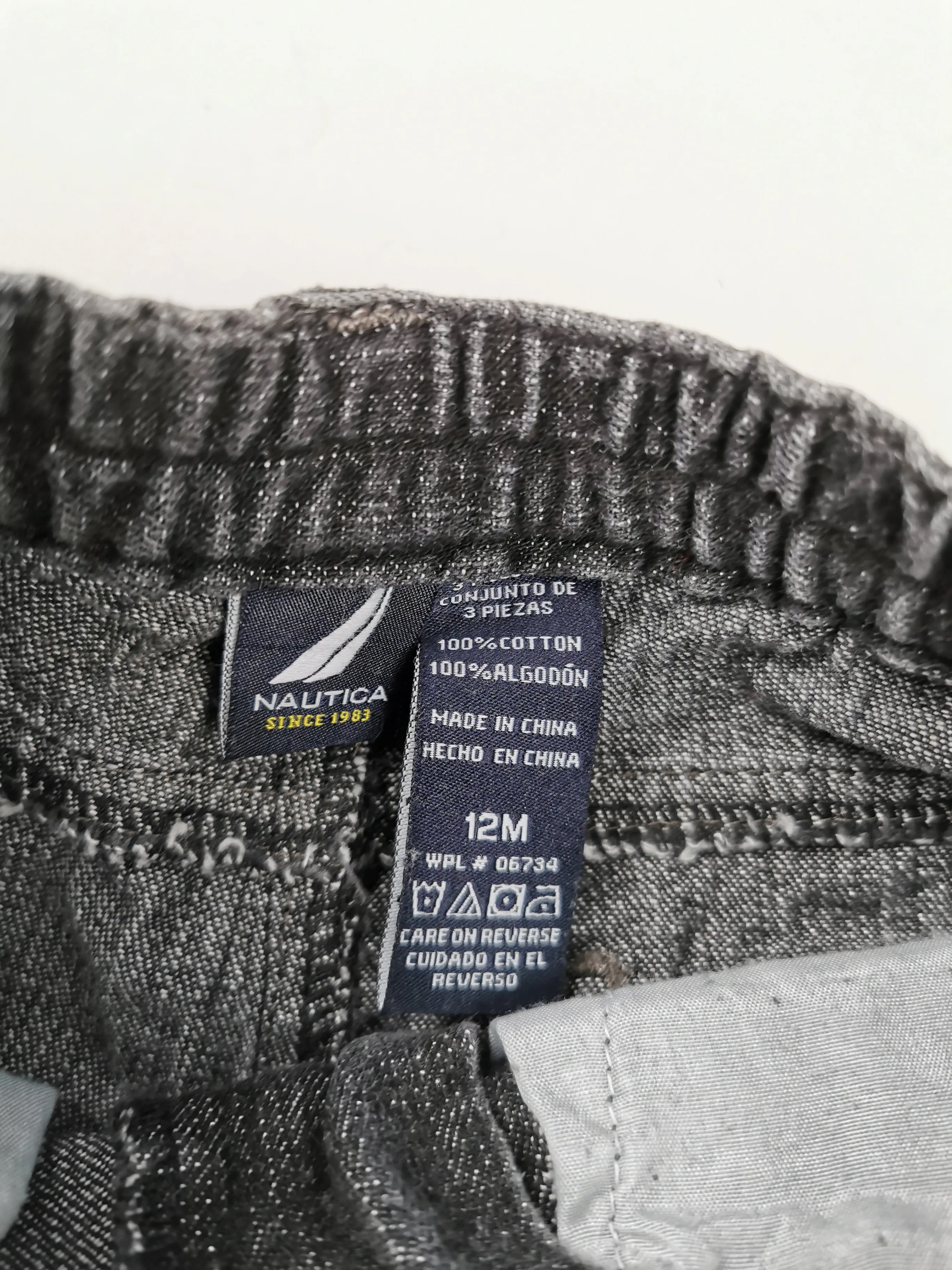 BABY BOY SIZE 12 MONTHS - NAUTICA, Black Cotton Jeans EUC B48