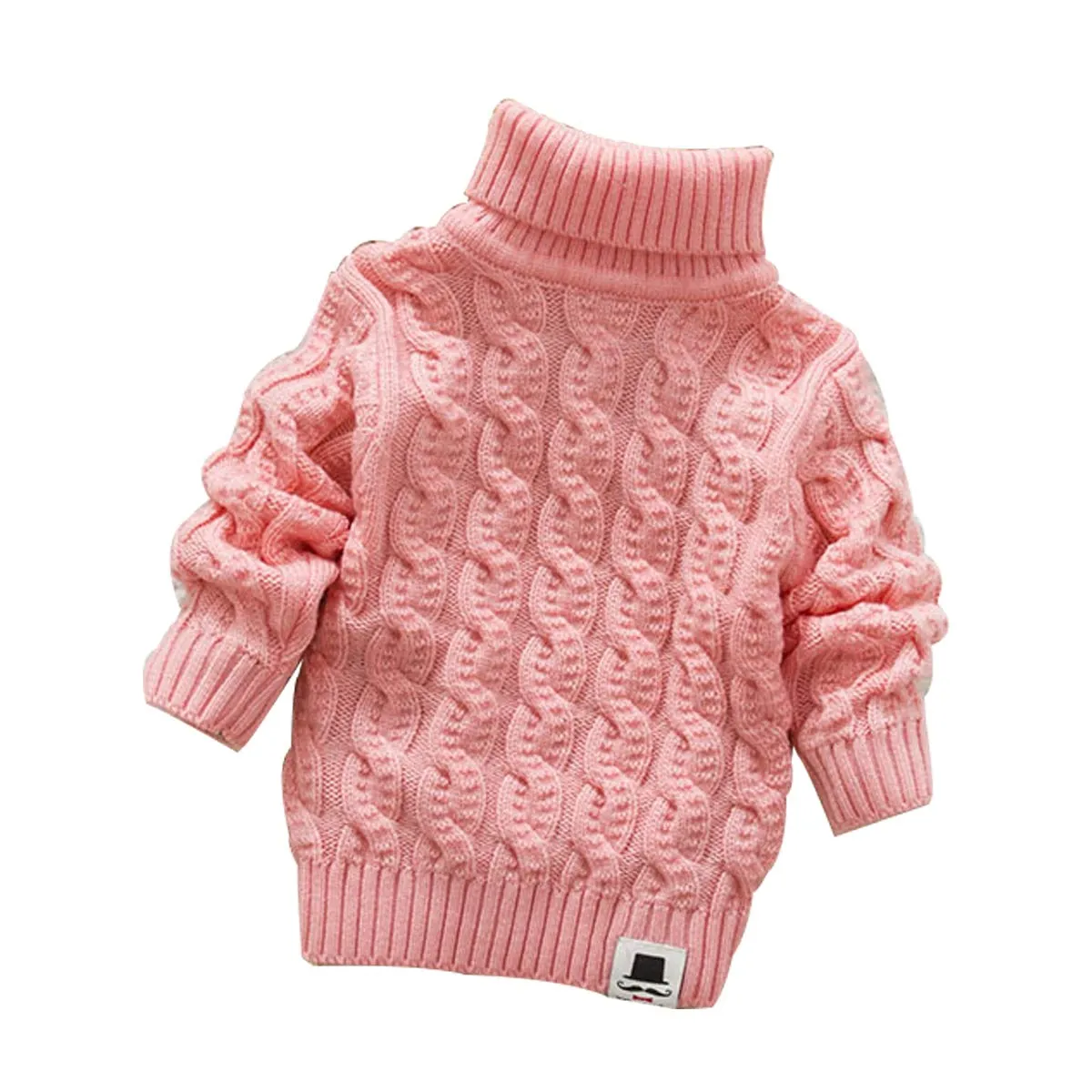 Baby’s Cable Knit Turtleneck Sweater