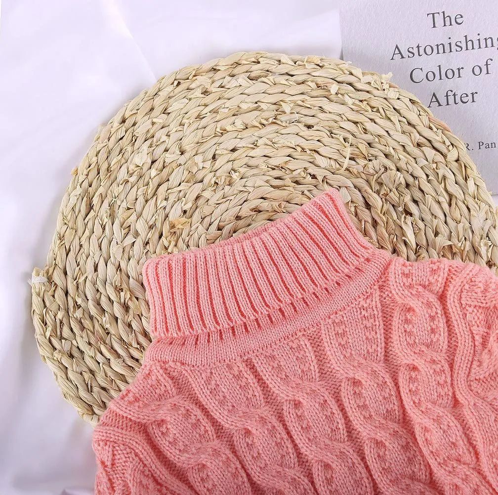 Baby’s Cable Knit Turtleneck Sweater