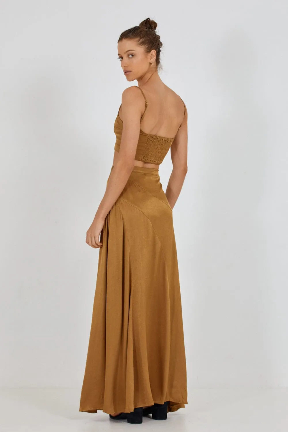 BAE | IRIANNA SKIRT - GOLD TOFFEE